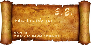 Suha Enciána névjegykártya